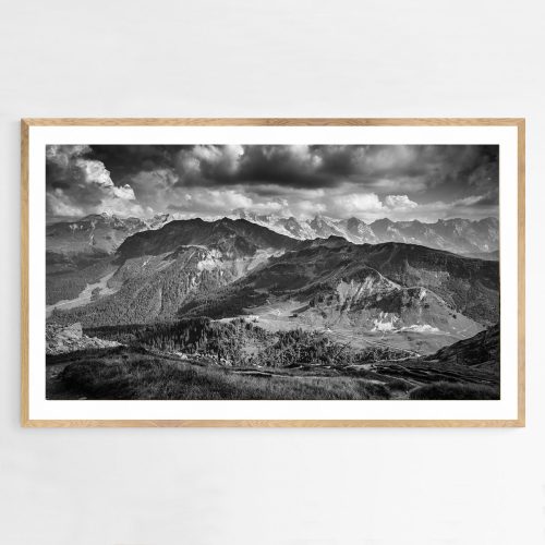 Vue sur les Aravis et Mont Blanc