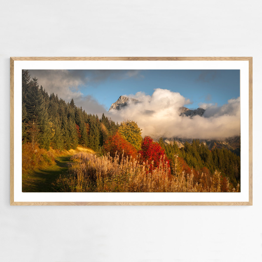 Tableau photo d’art : Automne dans les Montagnes de Haute-Savoie